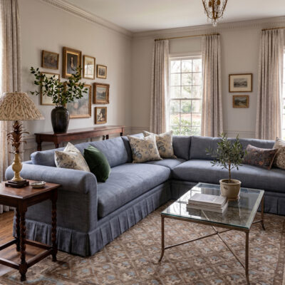 The Max Sectional with Pleated Skirt
