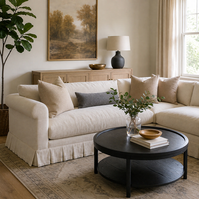 Max Sectional with Pleated Skirt 2